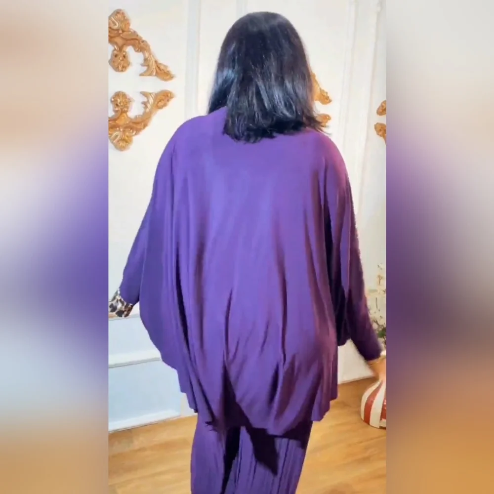 💛NWT 2 TONE 2 PC PLUM PANTS SET - Picture 3 of 3